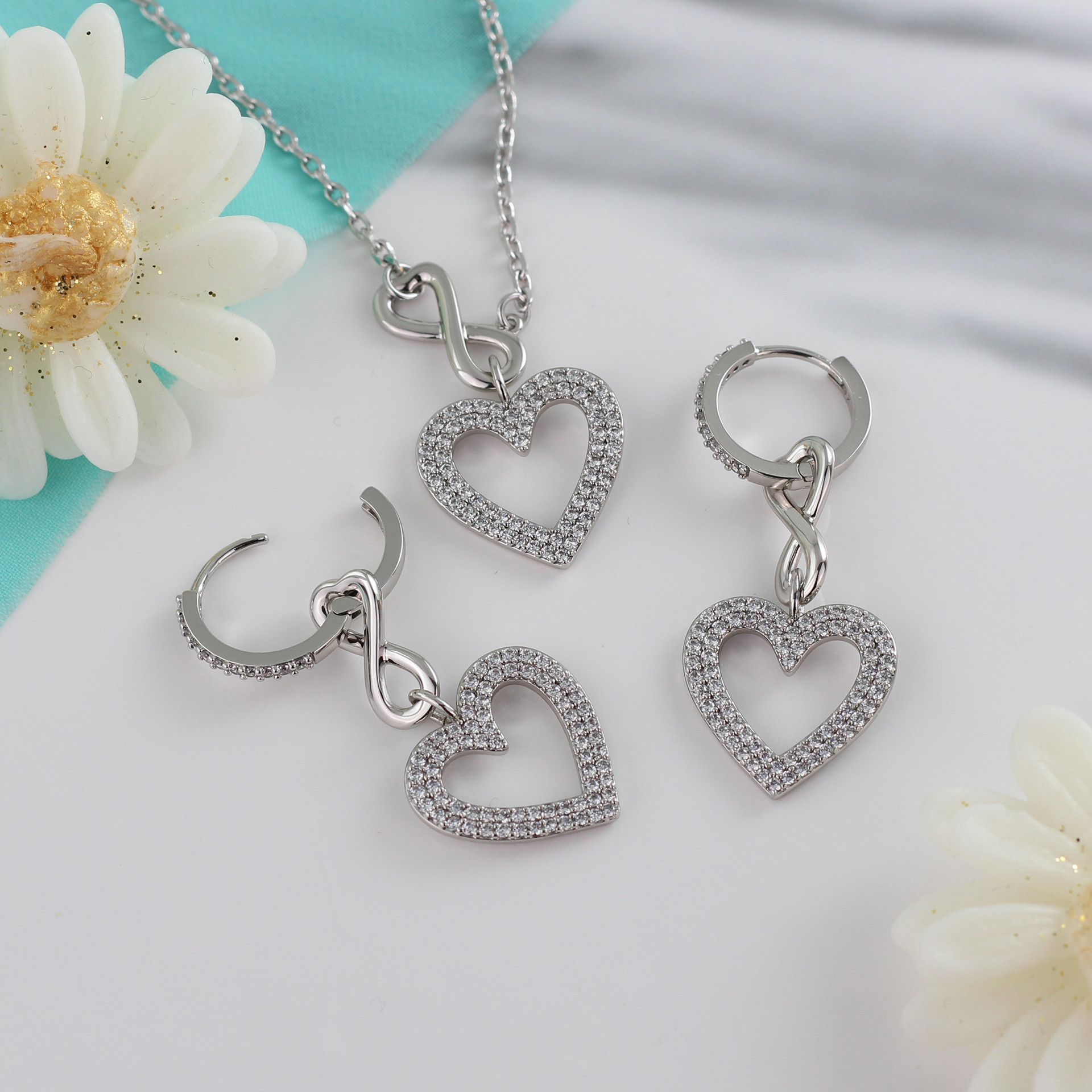 نیم ست زنانه ژوپینگ مدل قلب کد H175