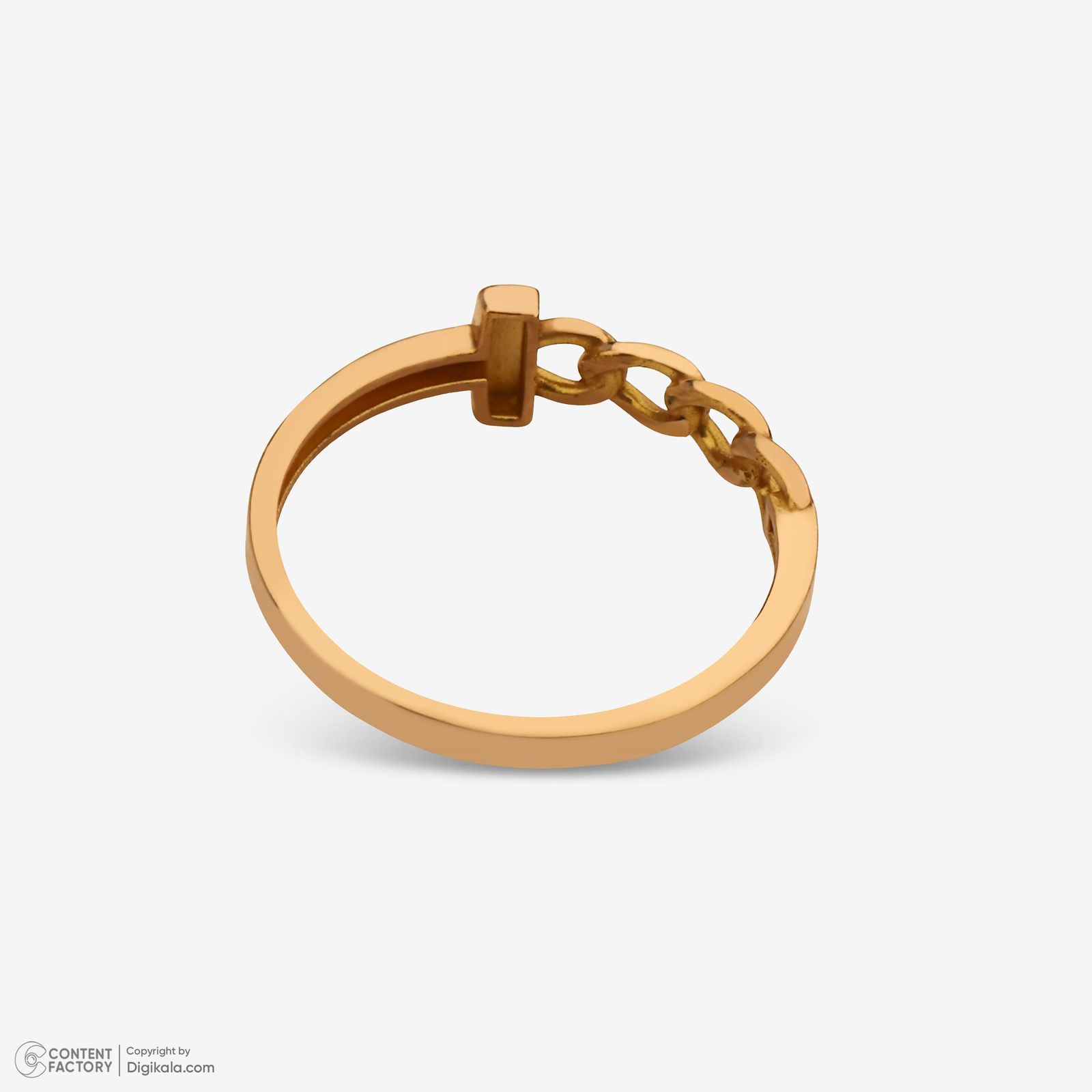 انگشتر طلا 18 عیار زنانه با طرح کارتیه حافا گلد مدل r013 سایز 56 -  - 2