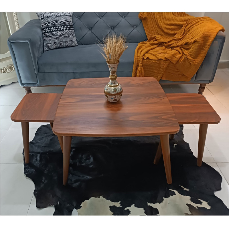 میز پذیرایی مربعی مدل مینیمال کد 22 مجموعه سه عددی