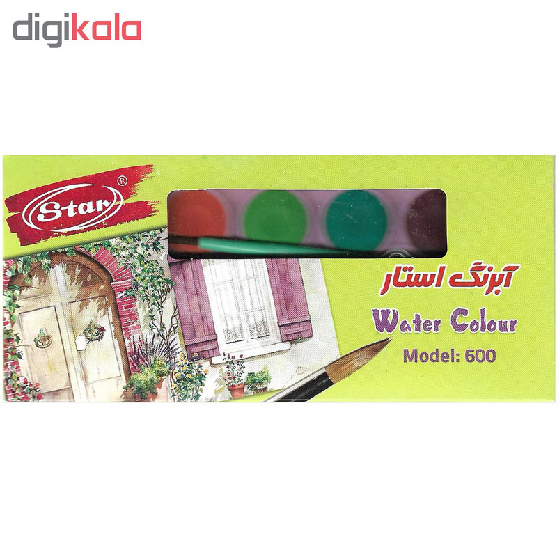 آبرنگ 12 رنگ star مدل 600