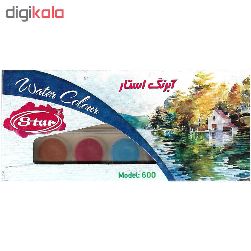 آبرنگ 12 رنگ star مدل 600