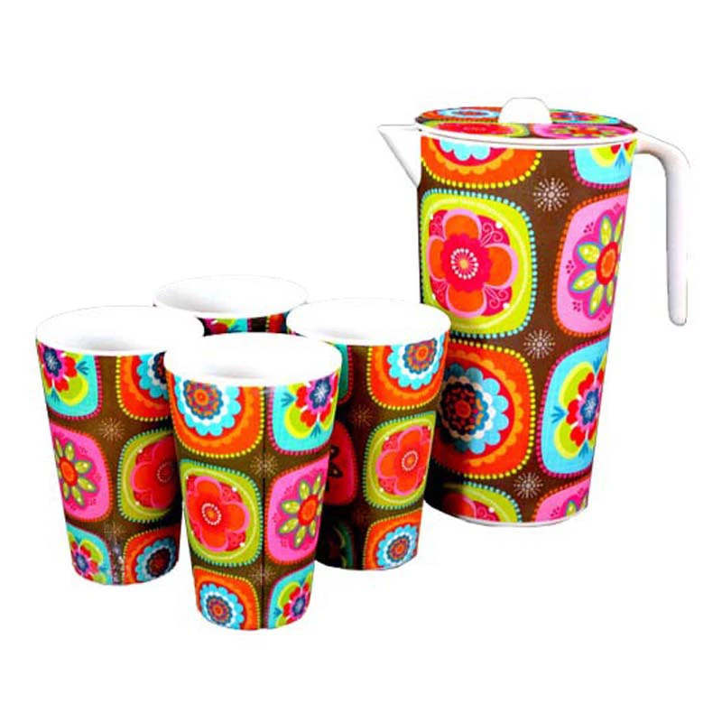 ست پارچ و لیوان 6 پارچه مدل گلدوزی