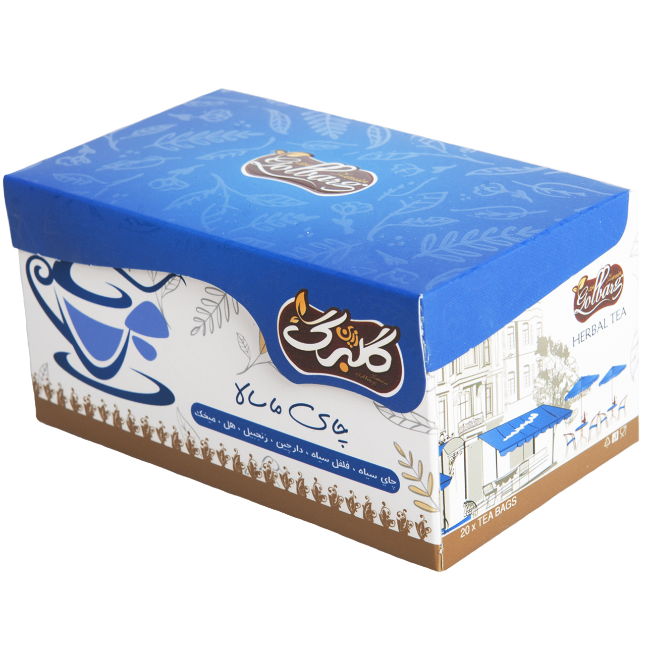 دمنوش گیاهی چای ماسالا گلبرگ زرین بسته 20 عددی 