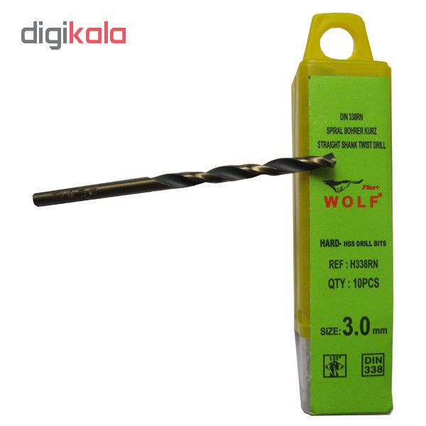 مجموعه 10 عددی مته 3 آهن ولف مدل HSS-3