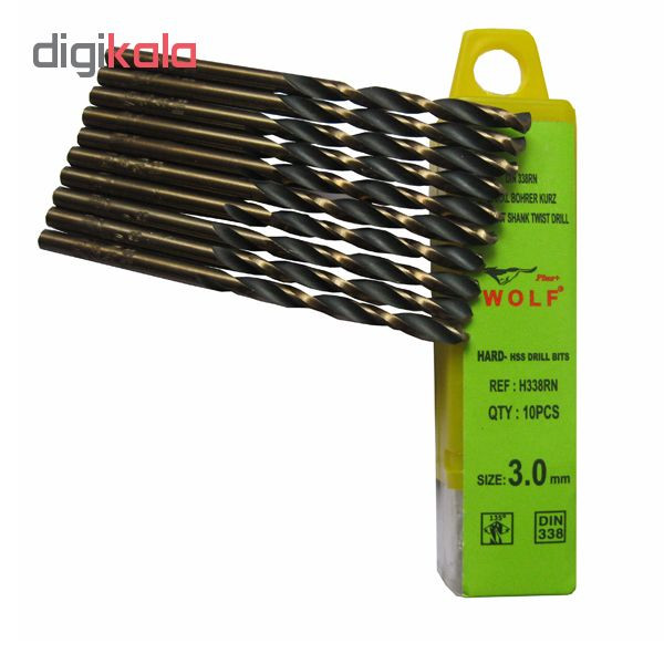 مجموعه 10 عددی مته 3 آهن ولف مدل HSS-3