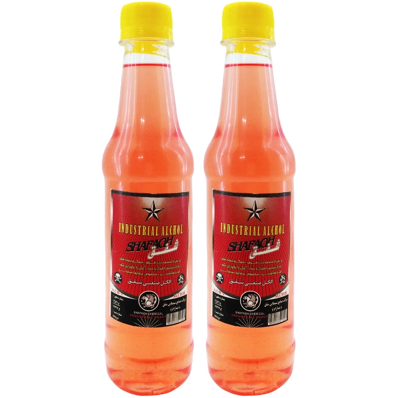 الکل صنعتی %98 شفق حجم 450 میلی لیتر بسته 2 عددی