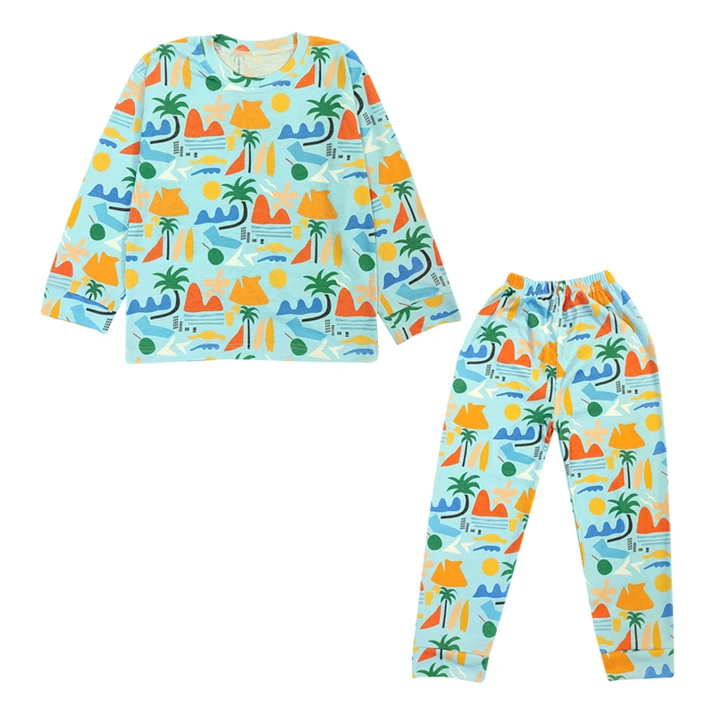 ست تی‌شرت آستین بلند و شلوار راحتی پسرانه مدل جزیره کد 001