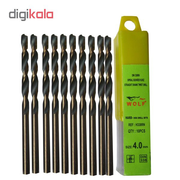 مجموعه 10 عددی مته 4 آهن ولف مدل HSS