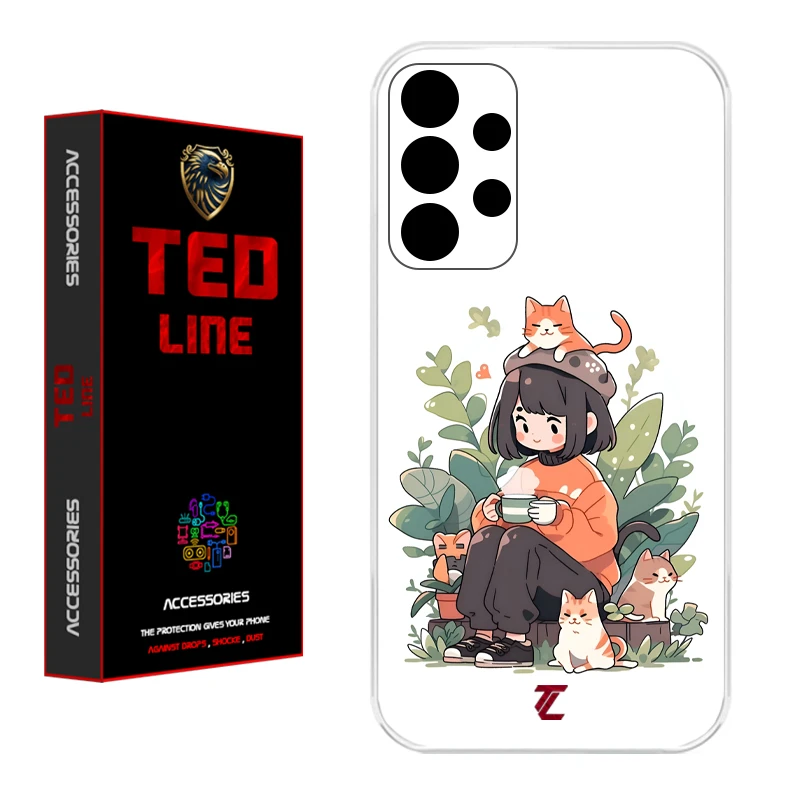 کاور تدلاین طرح گربه کد 1181 مناسب برای گوشی موبایل سامسونگ Galaxy A32 4G