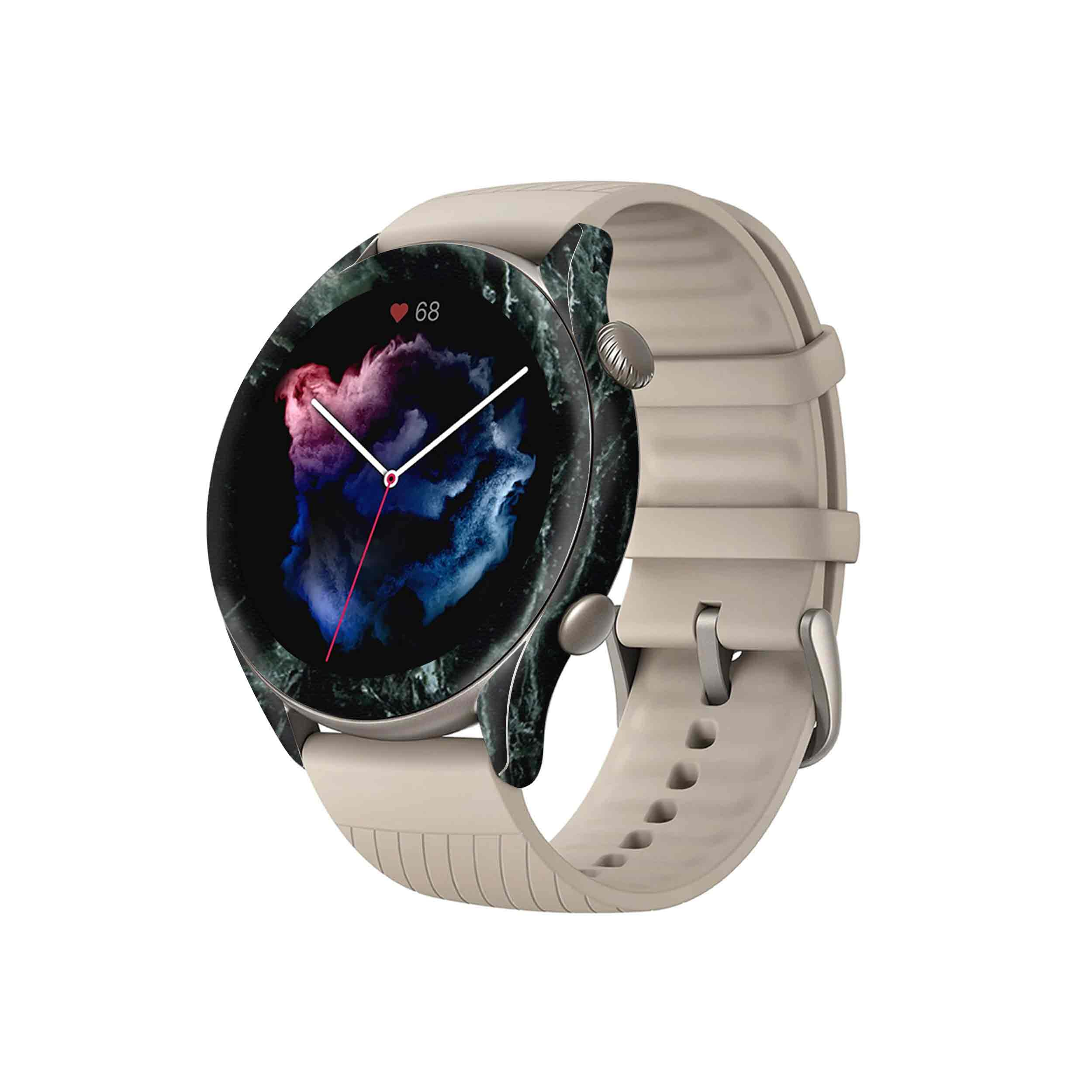 برچسب ماهوت طرح Graphite-Green-Marble مناسب برای ساعت هوشمند آمازفیت GTR 3