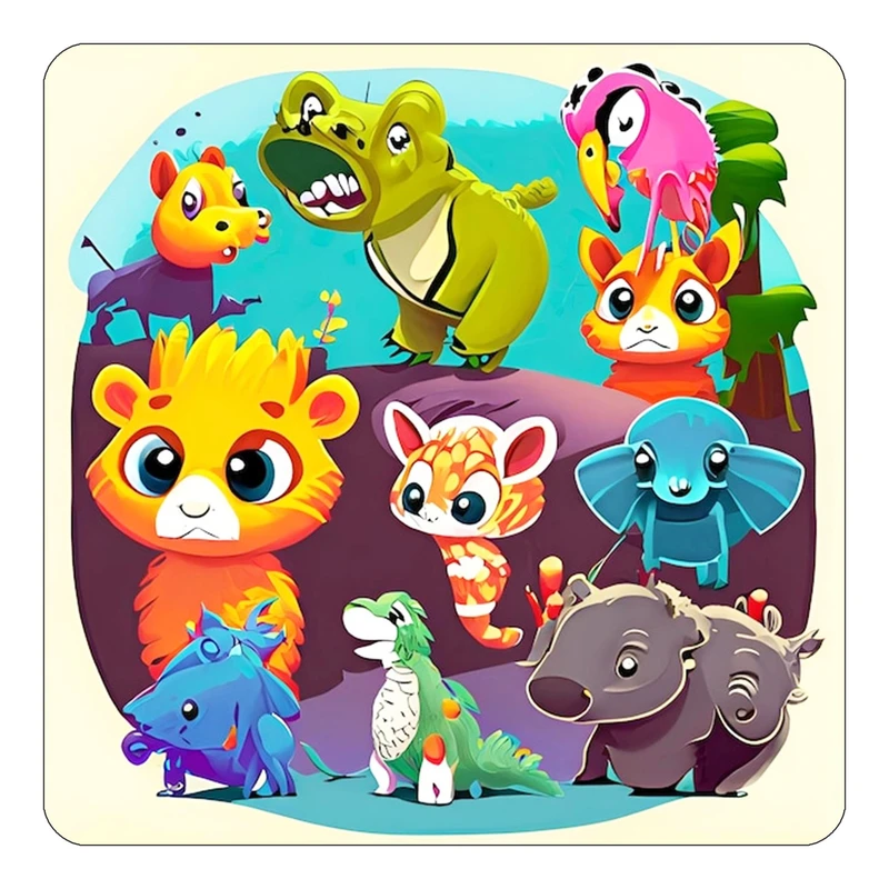 مگنت کاکتی طرح حیوانات کارتونی مدل mp27649