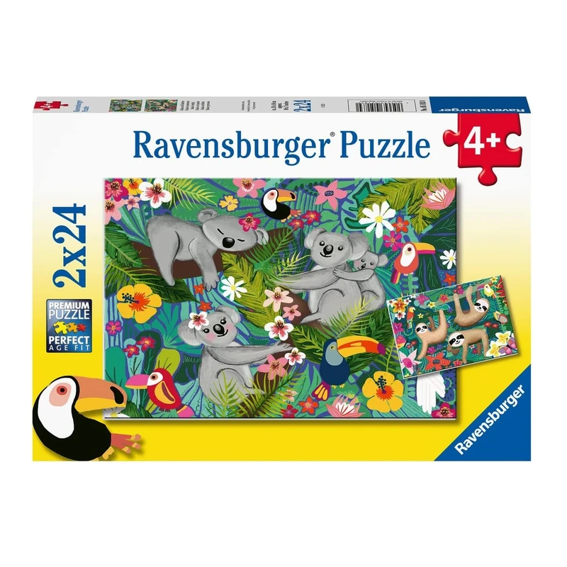 پازل 24 تکه راونزبرگر مدل Koalas and Sloths کد 05183 مجموعه 2 عددی