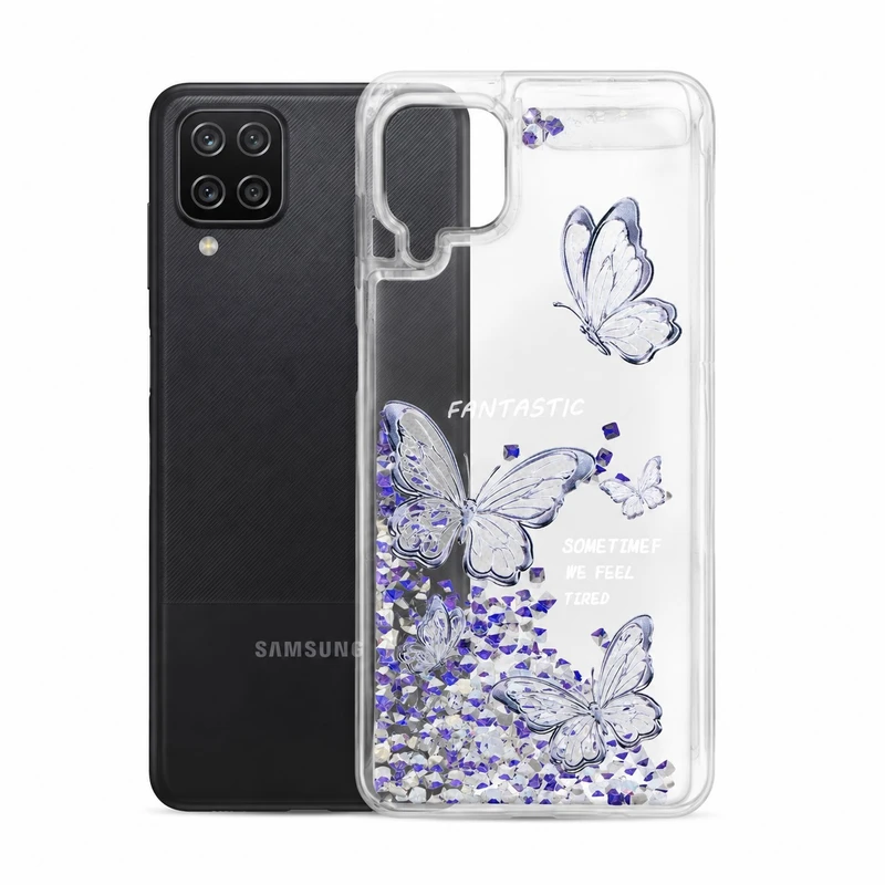 کاور کد 01 طرح پروانه آکواریومی مناسب برای گوشی موبایل سامسونگ Galaxy A12