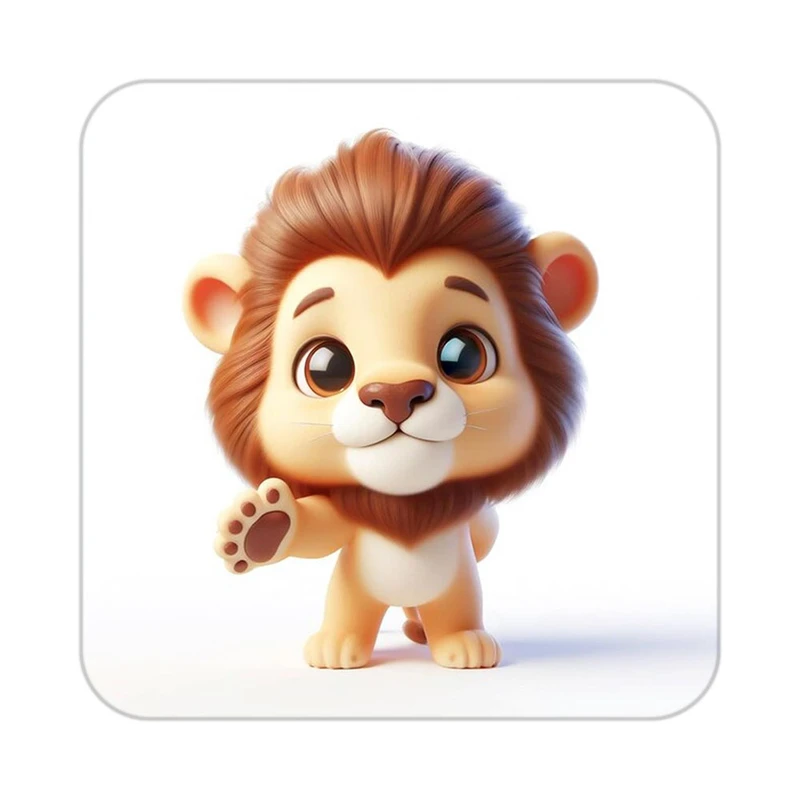 زیر لیوانی کاکتی طرح شیر مدل mp22758