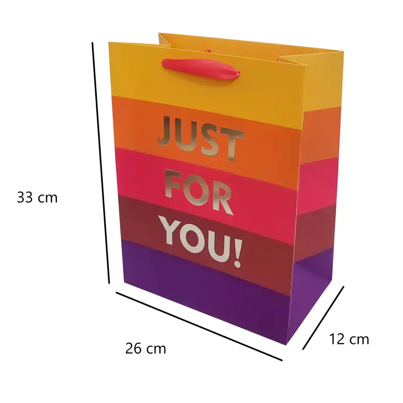 پاکت هدیه طرح راه راه مدل FUST FOR YOU کد 11100976