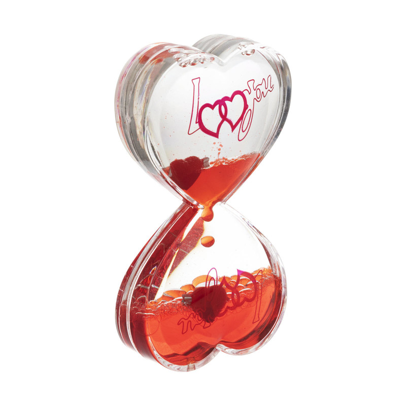 ساعت شنی مدل ژله ای روغنی طرح قلب