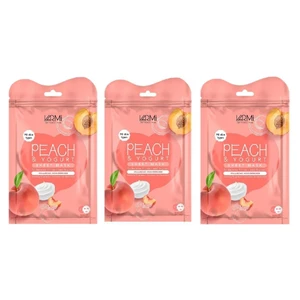 ماسک صورت وارمی مدل هلو و ماست مناسب انواع پوست حجم 45 میلی لیتر بسته 3 عددی