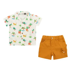 ست پیراهن و شلوارک نوزادی ایندیگو مدل 14239