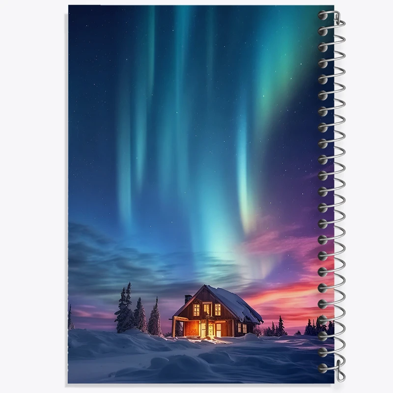 دفتر لیست خرید 50 برگ خندالو طرح شفق قطبی کد F5880