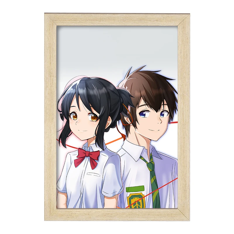 تابلو خندالو مدل تاکی تاچیبانا و میتسویا میامیزو انیمه یورنیم Your Name  کد 16283