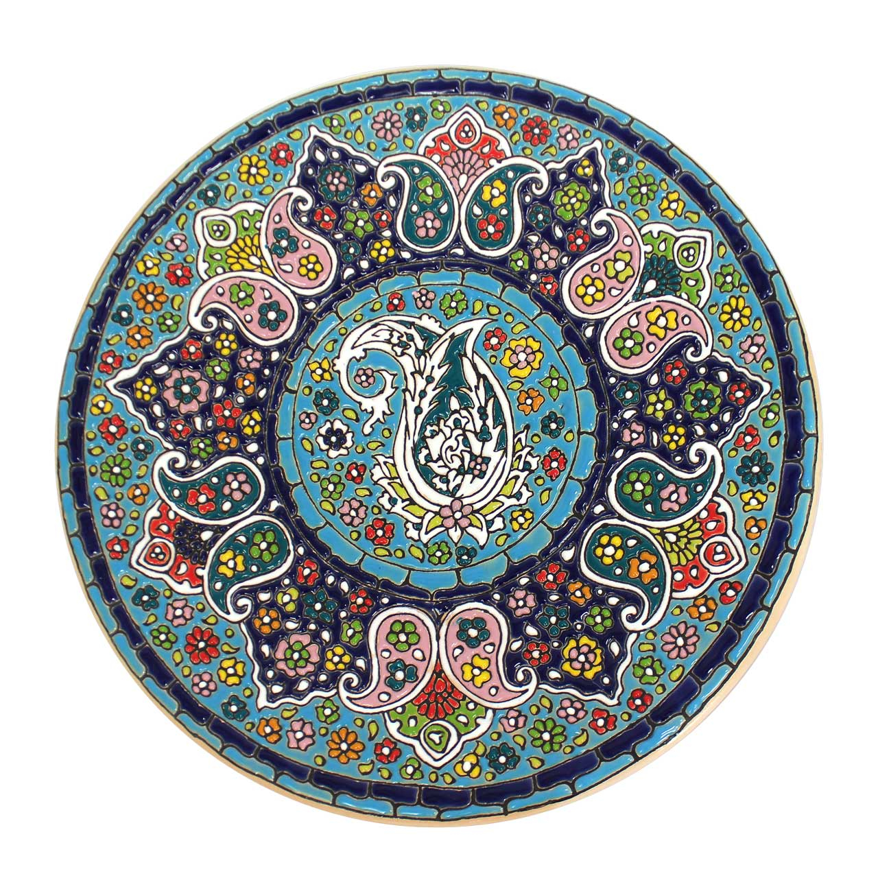 بشقاب میناکاری دست نگار کد 02-30 