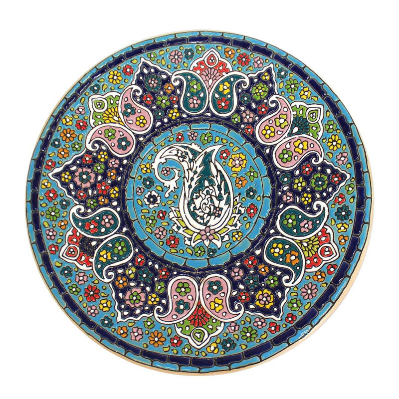 بشقاب میناکاری دست نگار کد 02-30 