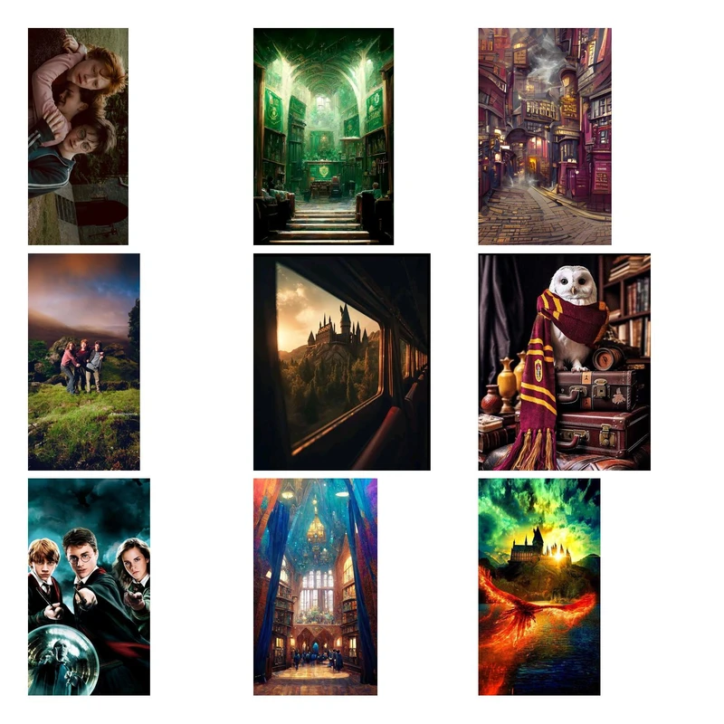پوستر بوم استیکر طرح هری پاتر کد P12 مجموعه 9 عددی