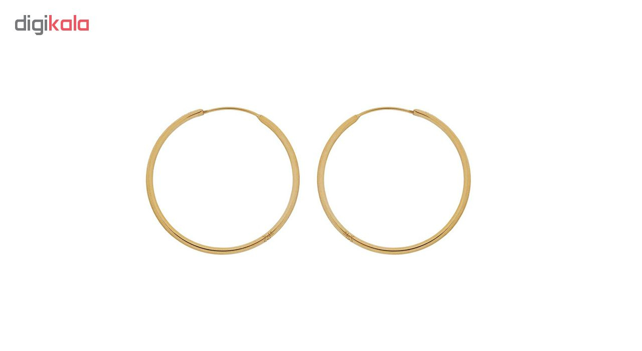 گوشواره طلا 18 عیار گالری گل سرخ مدل 100