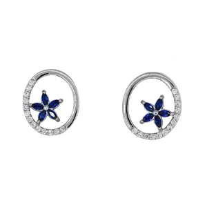 گوشواره طلا 18 عیار جواهری سون مدل 1858