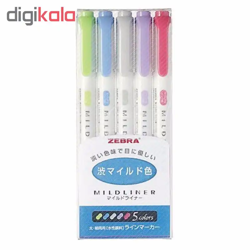 ماژیک علامتگذار دو سر زبرا مدل MILDLINER سری Cool and Refined Colors