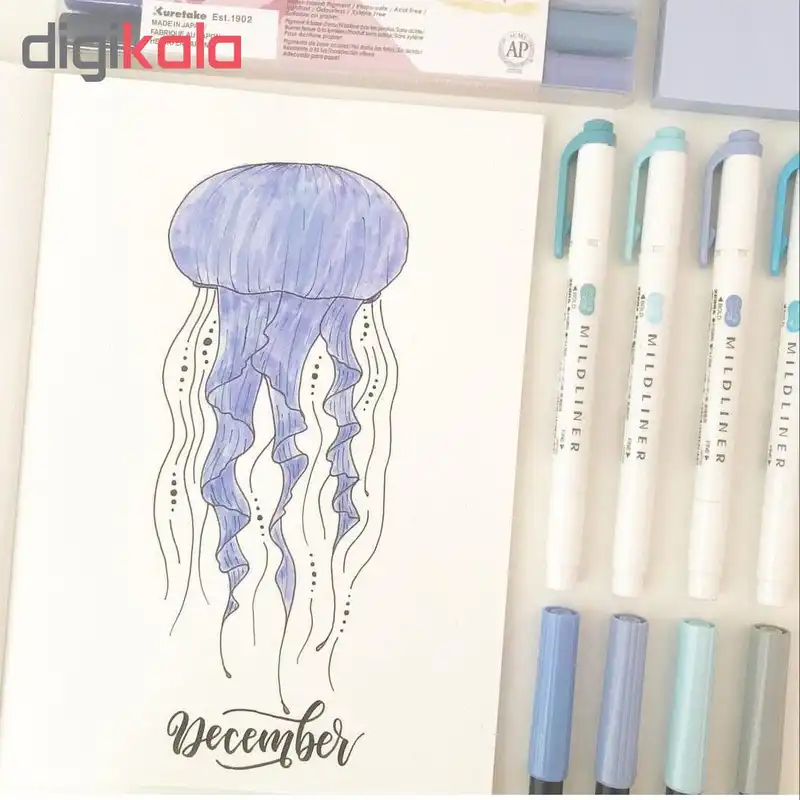 ماژیک علامتگذار دو سر زبرا مدل MILDLINER سری Cool and Refined Colors