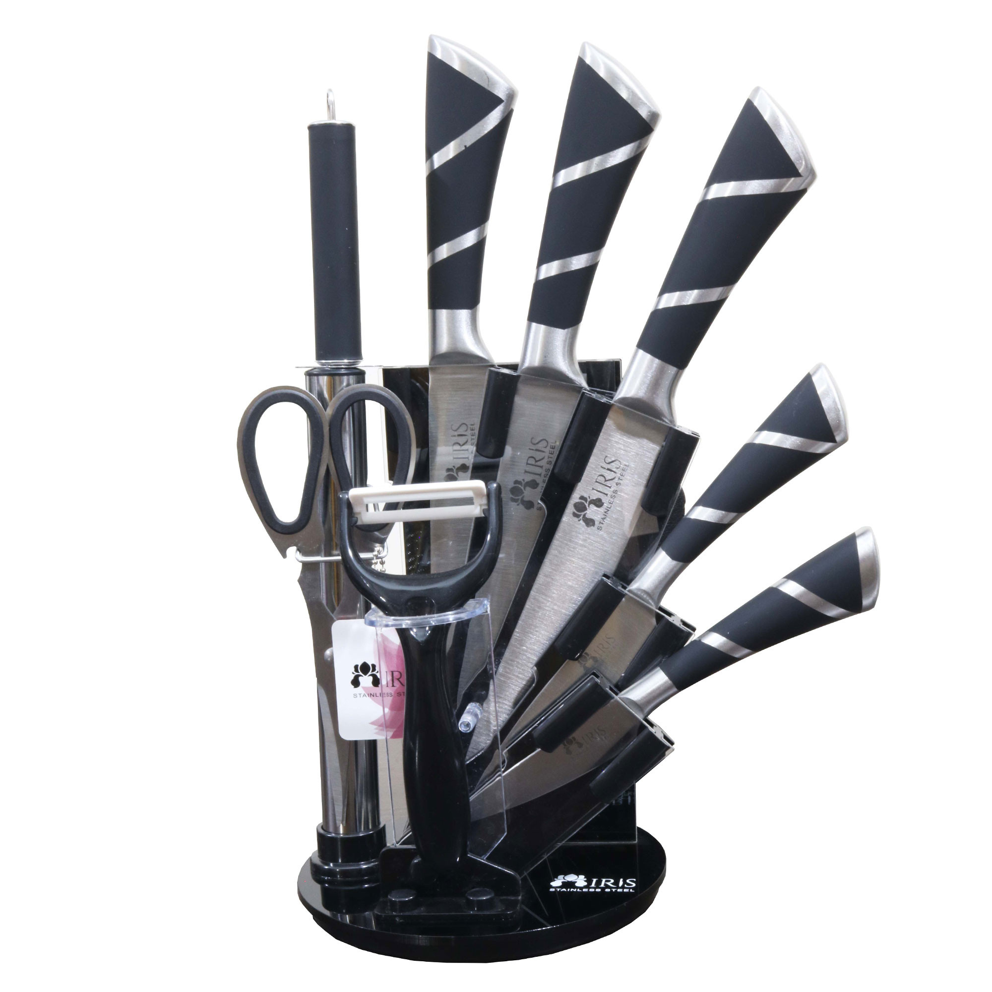 سرویس چاقو آشپزخانه 9 پارچه آیریس مدل 44