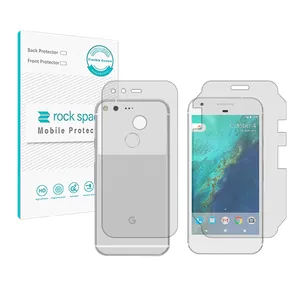 Rockspace HyGEL model transparent screen protector suitable for Google Pixel mobile phones along with the phone back protector