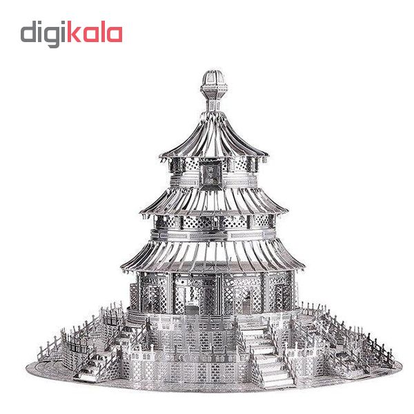 پازل فلزی سه بعدی - مدل BMK temple of heaven بهمراه انبردست مخصوص