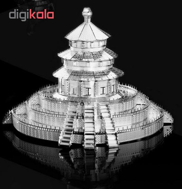 پازل فلزی سه بعدی - مدل BMK temple of heaven بهمراه انبردست مخصوص
