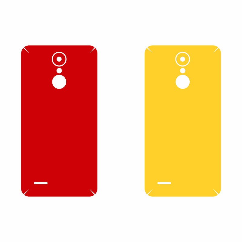 برچسب پوششی مدل X05-Yellow&Pink مناسب برای گوشی موبایل ال جی K8 2017 مجموعه دو عددی