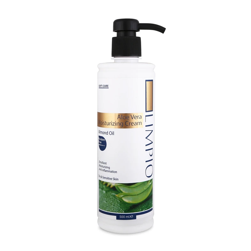 کرم مرطوب کننده لیمپیو مدل Aloe Vera & Almond Oil کد Li0056 حجم 500 میلی لیتر