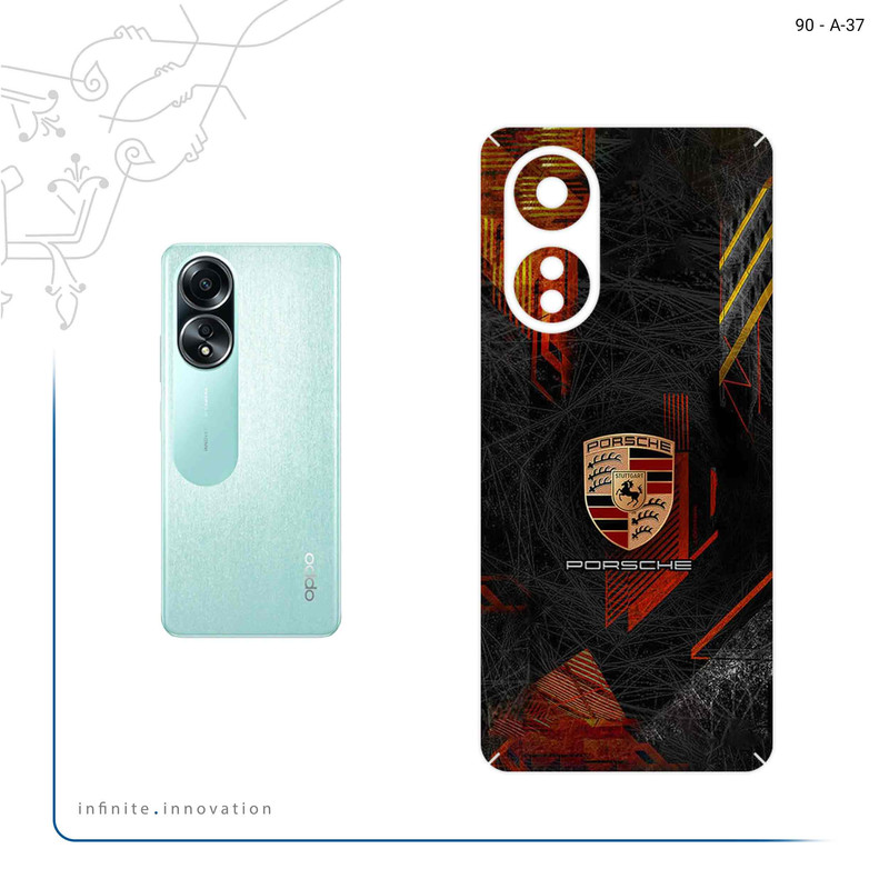 برچسب پوششی ماهوت مدل Porsche_Logo مناسب برای گوشی موبایل اپو A58 4G