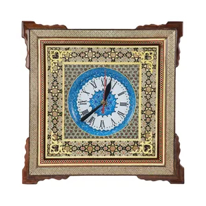 ساعت دیواری خاتم کاری مدل خاتم توپی کد 15
