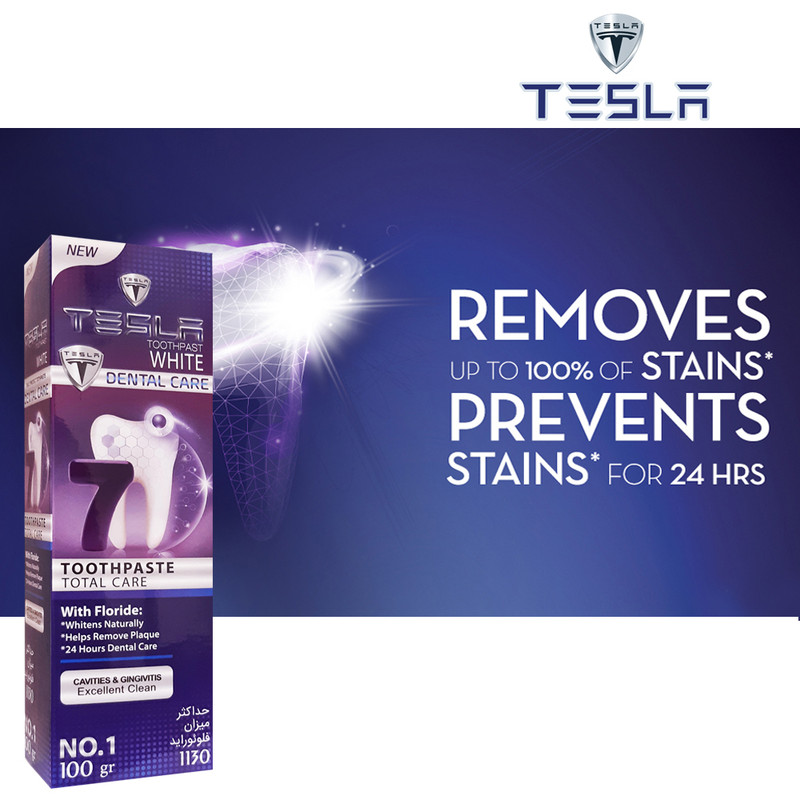 خمیر دندان تسلا مدل  7Total Care وزن 100 گرم مجموعه 2 عددی