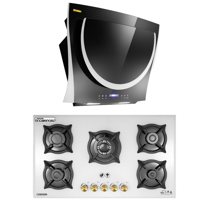 هود و اجاق گاز صفحه ای درخشان مدل اسمایل G623