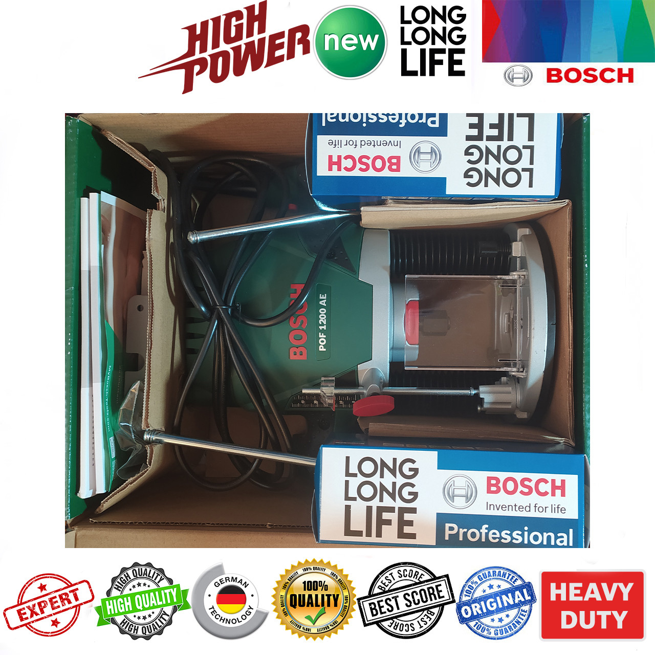 فرز نجاری بوش مدل POF 1200 AE مجموعه 8 عددی