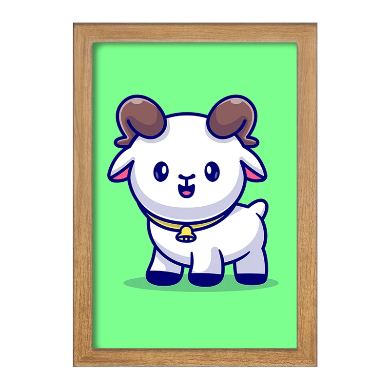 تابلو خندالو مدل حیوانات بامزه قوچ بز کد 29663