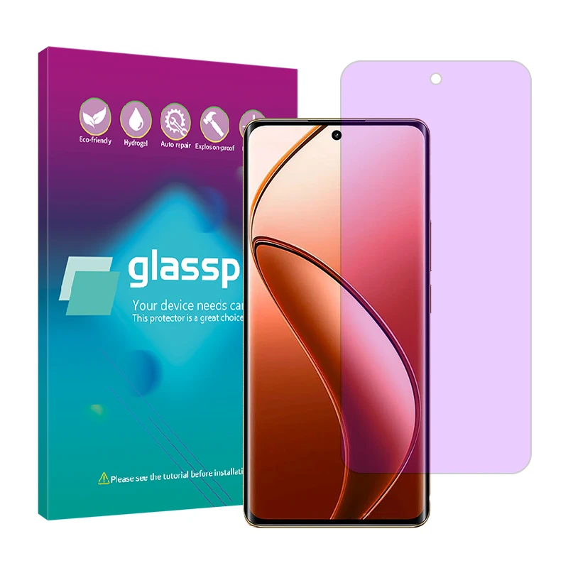 محافظ صفحه نمایش ضد اشعه بنفش گلس پرو مدل Resistant مناسب برای گوشی موبایل ریلمی 12 Pro Plus