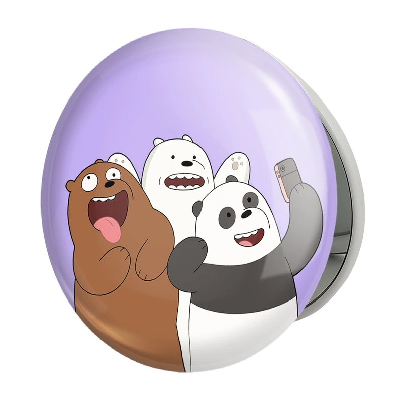 آینه جیبی خندالو طرح انیمیشن سه خرس کله پوک مدل تاشو کد 27633 