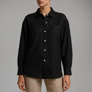 شومیز آستین بلند یقه برگردان زنانه برندس مدل Q04