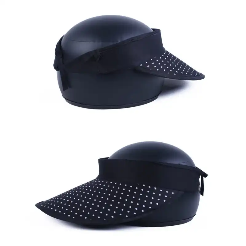 کلاه آفتابگیر مدل نقاب طرح پشت کش خالخالی