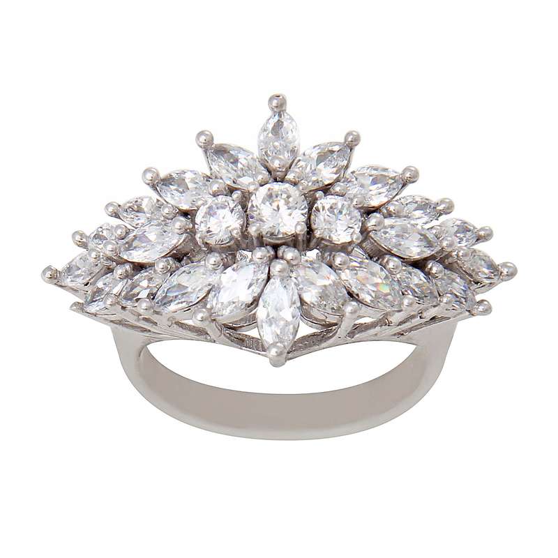 انگشتر نقره زنانه مدل رادیوم کد AWR_827