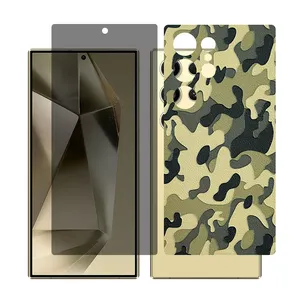 Glass Together model privacy screen protector for Samsung Galaxy S23 Ultra mobile phone with back cover sticker