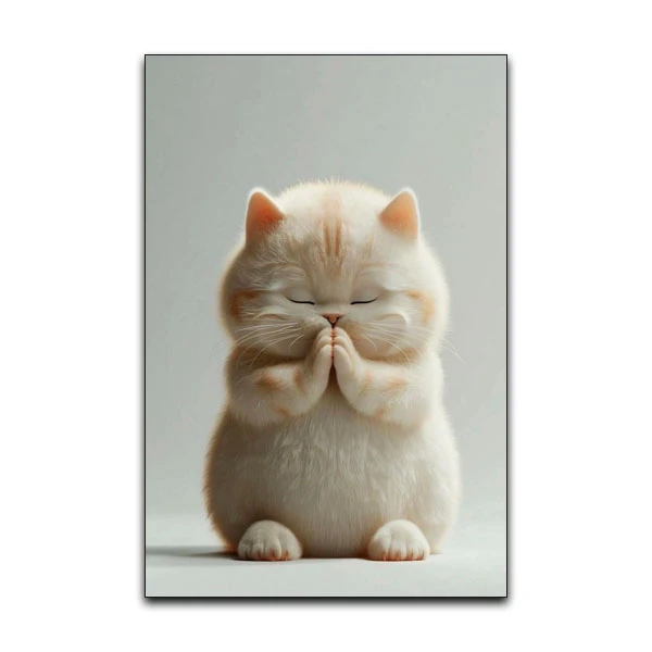 تابلو شاسی گوفی مدل گربه کیوت و بامزه طرح Cute Cat کد PRAYER58